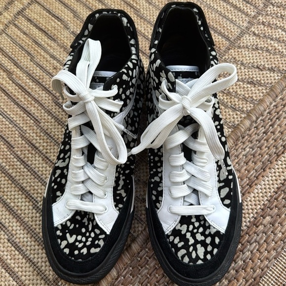 Rag & Bone Army High Black/White Cheetah Cow 9.5 US Women 40 Steampunk - Picture 2 of 11